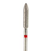 Fresa/Broca de diamante, forma de bala alargada roja 3.1